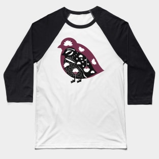 Floral quail Baseball T-Shirt